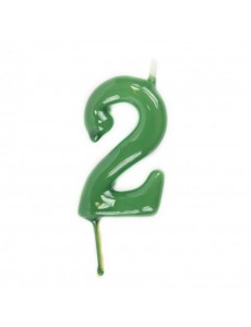 Vela Número 2 Verde